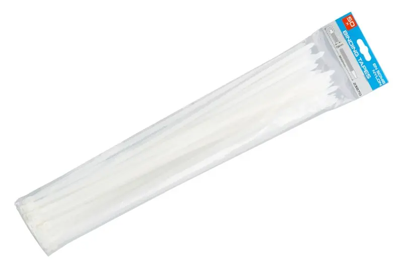 Pásky vázací 500x7.6mm 50ks bílá
