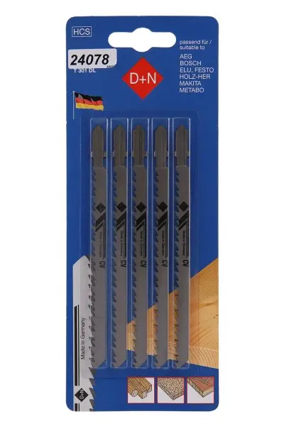 Plátky do přímočaré pily HCS 105/1.45mm 5ks 34040 Plátky do přímočaré pily HCS 105/1.45mm 5ks 34040