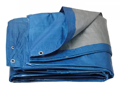 PE plachta zakrývací kulatá 3.5m 120g/1m2 modro-stříbrná