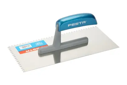 Hladítko FESTA nerez dřevěná rukojeť 280x130mm zub e4