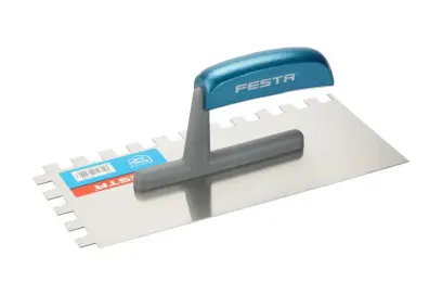 Hladítko FESTA nerez dřevěná rukojeť 280x130mm zub e12