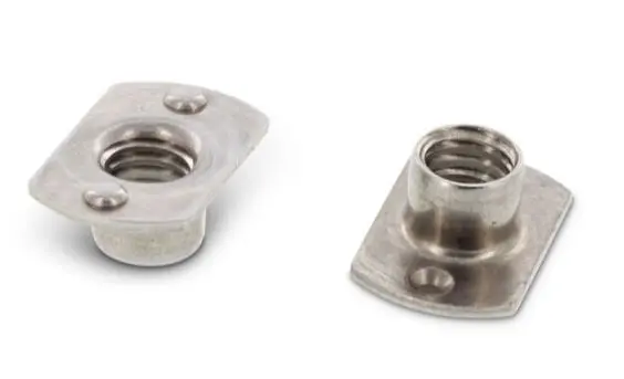 Matice přivařovací bodová Art.9060A nerez A2 M4, 9x17x6mm - 2 body