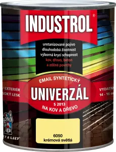 Industrol S2013 univerzál lesk vrchní barva na kov a dřevo, 6050 světle krémová, 750 ml Industrol S2013 univerzál lesk vrchní barva na kov a dřevo, 6050 světle krémová, 750 ml
