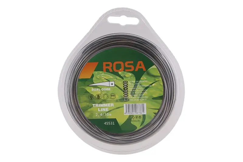 Struna žací čtverec 2.4mm x 15m nylonový střed Struna žací čtverec 2.4mm x 15m nylonový střed