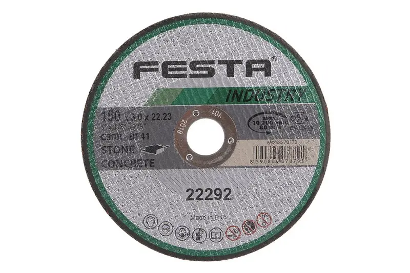Kotouč řezný FESTA INDUSTRY na kámen 150x3x22.2mm Kotouč řezný FESTA INDUSTRY na kámen 150x3x22.2mm