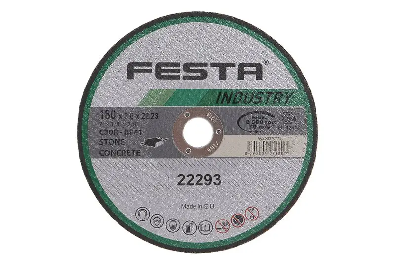 Kotouč řezný FESTA INDUSTRY na kámen 180x3x22.2mm Kotouč řezný FESTA INDUSTRY na kámen 180x3x22.2mm