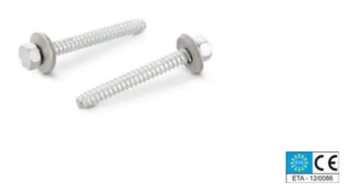 Fasádní šroub s čípkem art. 9057 nerez A2 6,3x64mm s podložkou 16mm