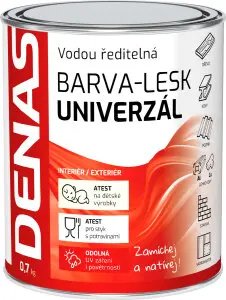 DENAS UNIVERZÁL-LESK vrchní barva na dřevo, kov a beton, 0230 středně hnědá, 700 g DENAS UNIVERZÁL-LESK vrchní barva na dřevo, kov a beton, 0230 středně hnědá, 700 g