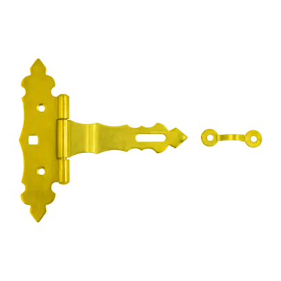 ZBZ 100 Ozdobný vratový pant se zámkem 100x35x130x2,0 žlutý