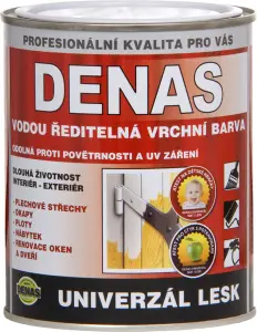 DENAS UNIVERZÁL-LESK vrchní barva na dřevo, kov a beton, 0440 modrá, 700 g