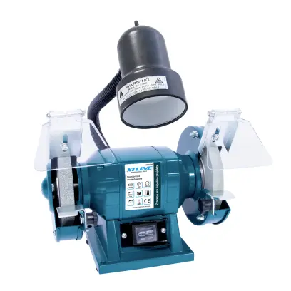 Bruska stolní dvoukotoučová 150 W, 125 mm + lampa 40 W