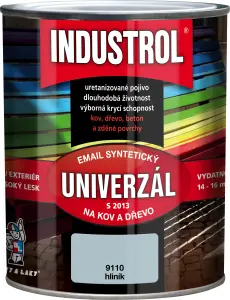 Industrol S2013 univerzál lesk vrchní barva na kov a dřevo, 9110 hliník, 750 ml
