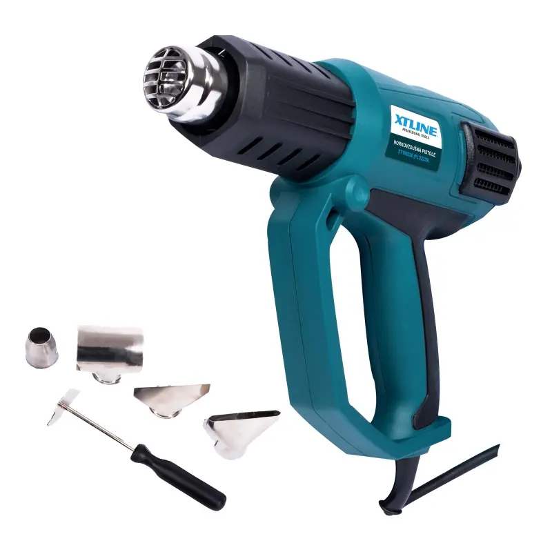 Horkovzdušná pistole s regulací 2000 W + příslušenství 5 dílů Horkovzdušná pistole s regulací 2000 W + příslušenství 5 dílů