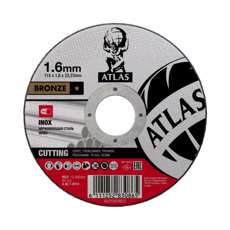 115x1,6x22,2 /nerez A46T-BF41 ATLAS 115x1,6x22,2 /nerez A46T-BF41 ATLAS