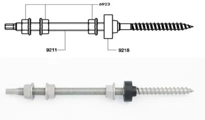 Art. 908222 A2 M 10x180 SW 7 montovaný šroub kombinovaný s DIN 6923 + EPDM