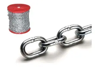 Řetěz polodlouhý článek DIN 5685A 10 mm Zn - 10m/balení