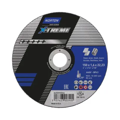 150x1.6x22.2 A46V X-Treme NORTON INDUSTRIAL TW - X - TREME T41