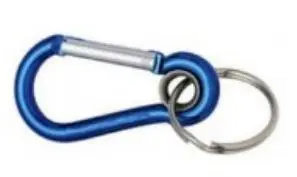 Karabina hliníková s kroužkem 50mm fialová