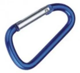 Karabina hliníková typ D 60mm červená