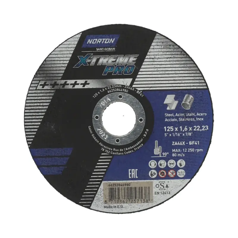 125x1,6x22,23 ZA46X NORTON X-TREME Pro T41 125x1,6x22,23 ZA46X NORTON X-TREME Pro T41