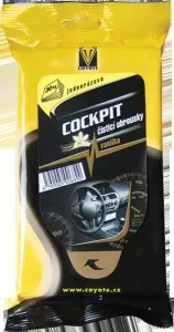 Coyote Cockpit čistící ubrousky, vanilka, 30 ks