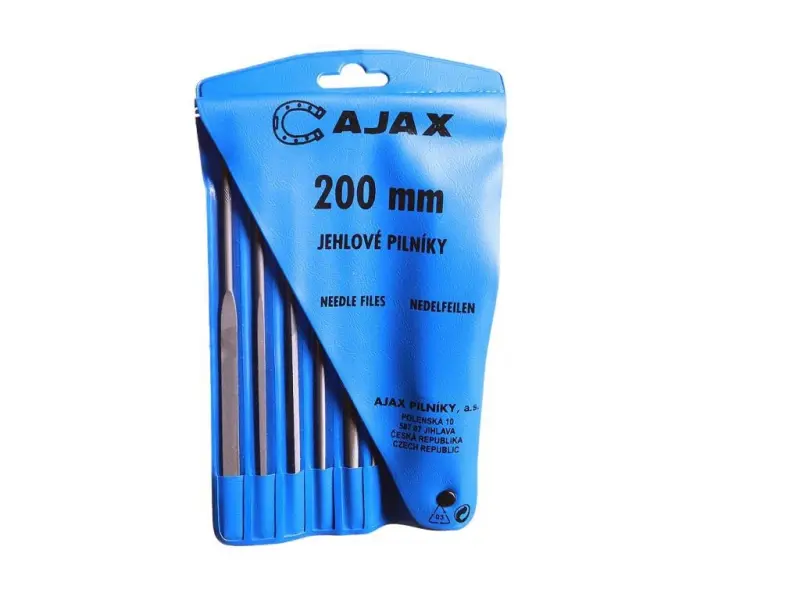 Pilník jehlový sada s držadlem šestidílná 200/2