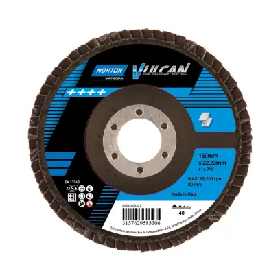 150x22,2mm/40 Norton Vulcan Zirkonový lamelový kotouč