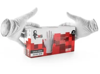 Rukavice CXS BERT, jednorázové, latexové, vel. 09