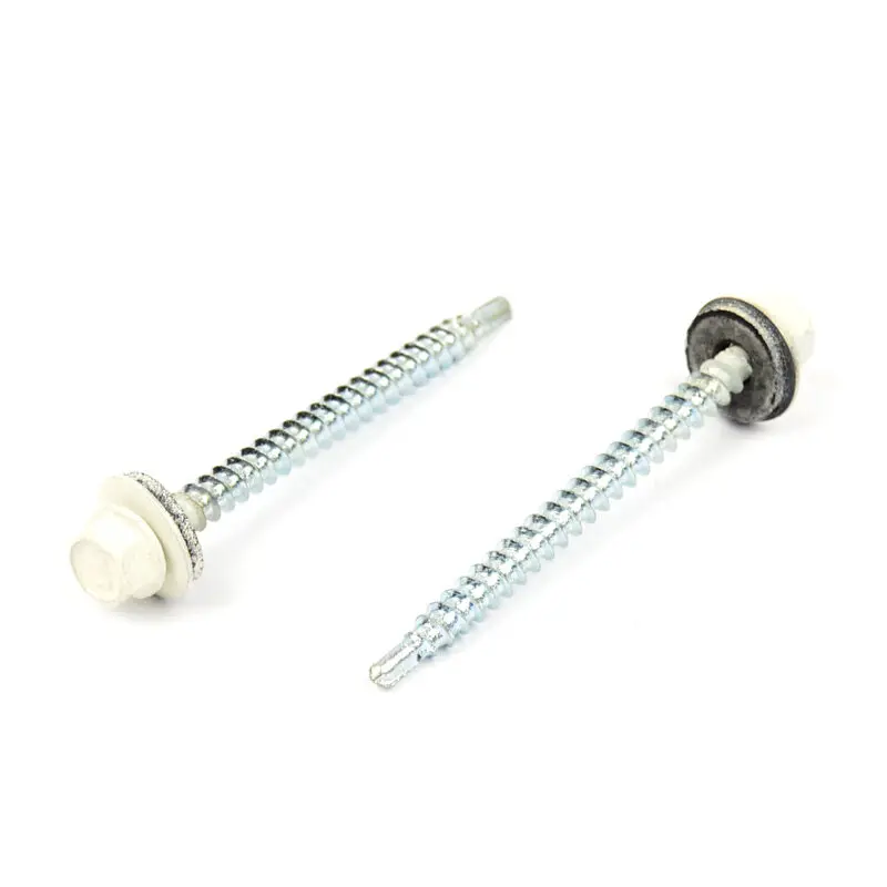 Farm. vrut s EPDM podložkou 4,8x60 RAL 9010 Bílá Farm. vrut s EPDM podložkou 4,8x60 RAL 9010 Bílá