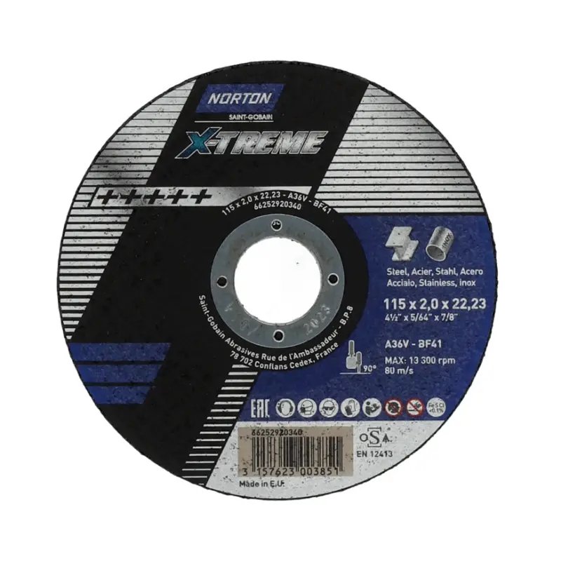 115x2.0x22.23 A36V NOR-X-Treme life T41 115x2.0x22.23 A36V NOR-X-Treme life T41