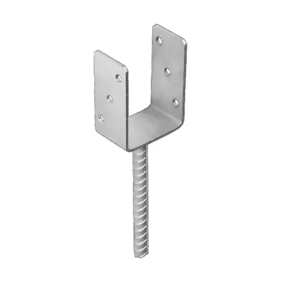 PS 90U Patka sloupku  ZNG 91x120x60x4,0 stříbrný zinek