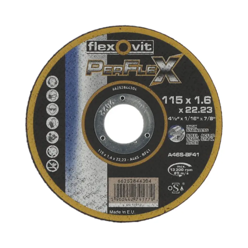 115x1,6x22,23 A46S metal / inox Flexovit TW PERFLEX 115x1,6x22,23 A46S metal / inox Flexovit TW PERFLEX