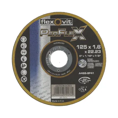 125x1,6x22,23 A46S metal / inox Flexovit TW PERFLEX