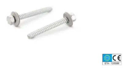 Fasádní šroub s čípkem art. 9057 nerez A2 6,3x19mm s podložkou 16mm