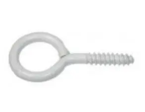 Oko s vrutem 16x8mm bílý komaxit