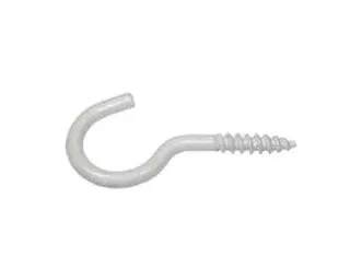 Hák s vrutem 60mm bílý komaxit Hák s vrutem 60mm bílý komaxit