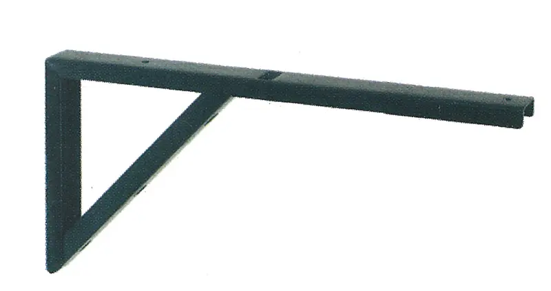 Konzola s podpěrou KP2, 180x400mm černá Konzola s podpěrou KP2, 180x400mm černá