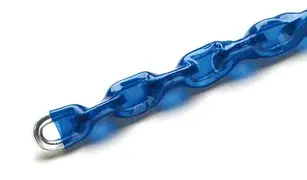 Řetěz bezpečnostní - hranatý 6x800mm v modrém PVC