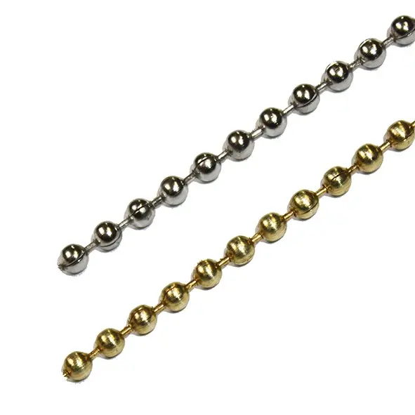 Řetěz kuličkový 3,2 mm mosaz lesklá - 50m/balení
