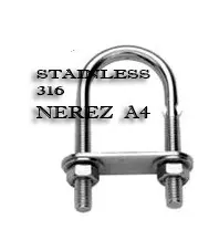 Třmen ETR s plechem M6x60 A4