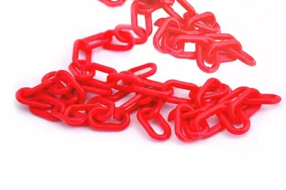 Řetěz plastový 8mm červený - 30m/balení