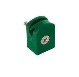Příchytka napínacího drátu se šroubem, zelená