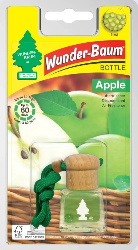 Wunder-Baum Tekutý osvěžovač v lahvičce 4,5 ml - Jablko Wunder-Baum Tekutý osvěžovač v lahvičce 4,5 ml - Jablko