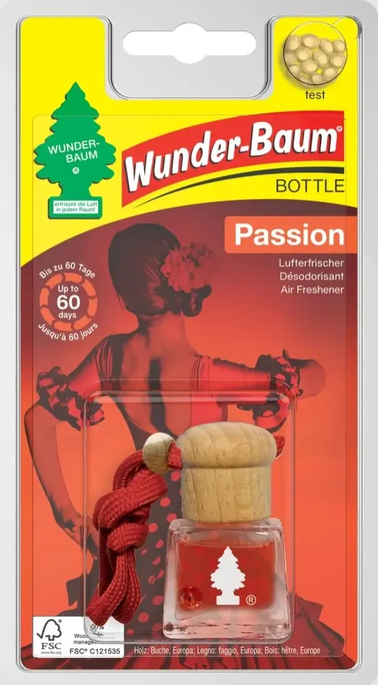 Wunder-Baum Tekutý osvěžovač v lahvičce 4,5 ml - Passion Wunder-Baum Tekutý osvěžovač v lahvičce 4,5 ml - Passion