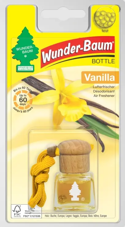 Wunder-Baum Tekutý osvěžovač v lahvičce 4,5 ml - Vanilka
