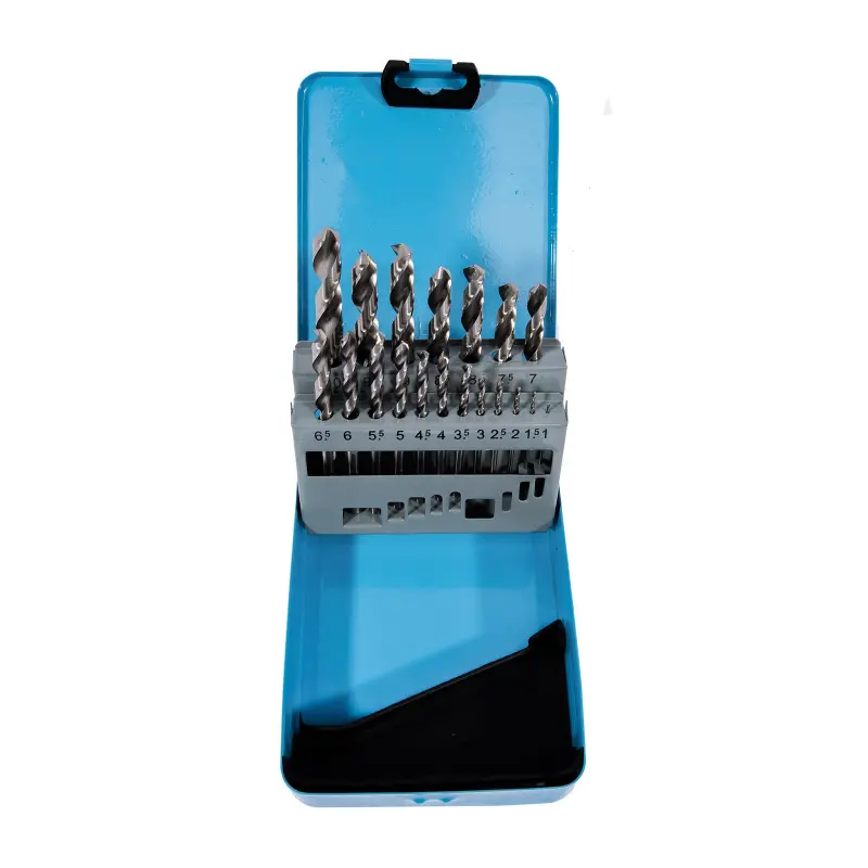 Sada vybrušovaných vrtáků do kovu HSS-G, 19dílů | 1-10 mm, kovový box