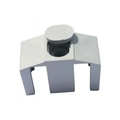 Příchytka PVC na čtyřhranný sloupek pro panely PILOFOR CLASSIC, šedá