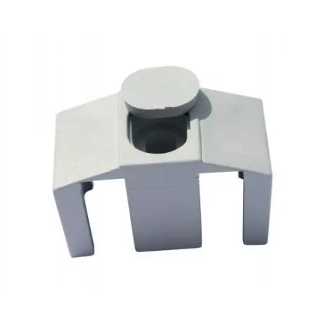 Příchytka PVC na čtyřhranný sloupek pro panely PILOFOR CLASSIC, šedá