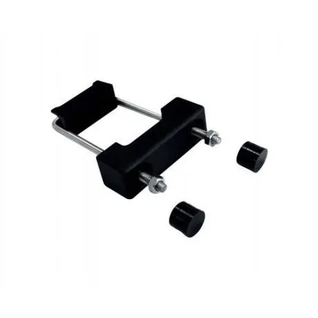 Příchytka panelu PRO na obelníkový sloupek 60x40 nerez + PVC, černá