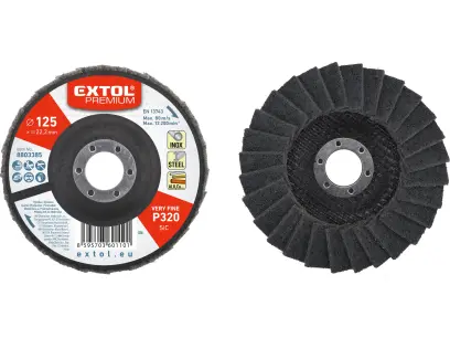 kotouč lamelový šikmý z brusného karbidového rouna, O 125mm, P320-velmi jemný